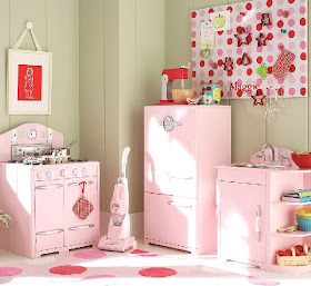 Decoracion Endotcom: Diseño de cocina color rosa para niñas