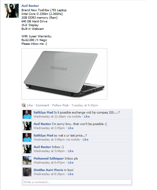 Strolling Udara...: Online Local Marketplaces in Sri Lanka..