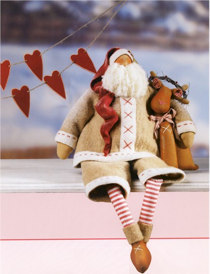 Дед Мороз 1 Войлочная игрушка Выкройка для шитья