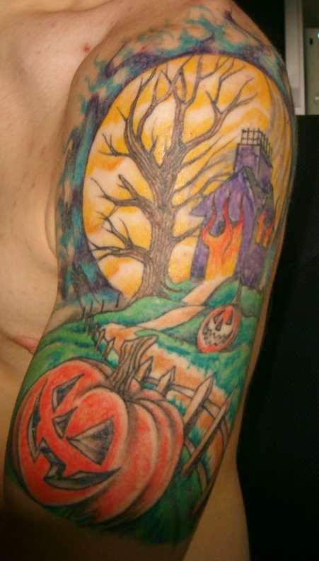 foto de un tatuaje de halloween