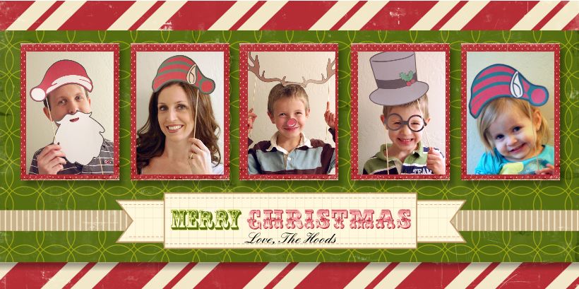 Rhinestones and Ribbon Family Christmas Card 2011 & Win an iPad 2!