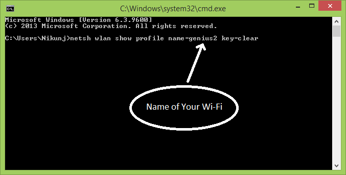 how to hack wifi password using command prompt