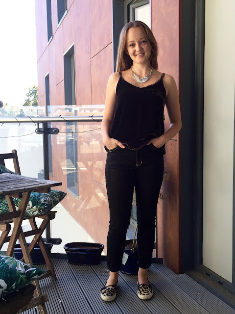 Diary of a Chain Stitcher: Ginger Jeans in Marc Jacobs Stretch Denim and Ogden Cami in Velvet from Mood Fabrics