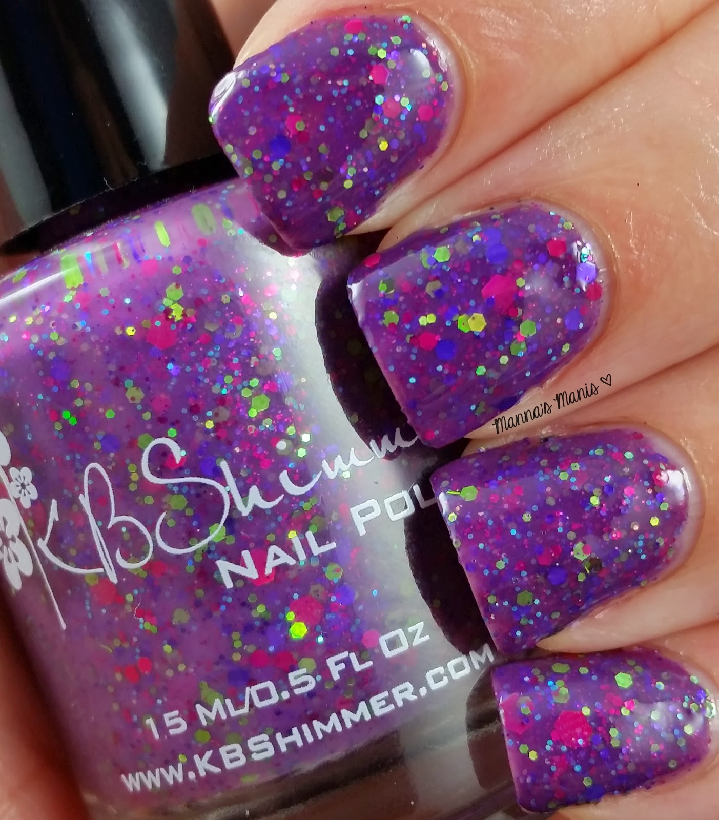 kbshimmer sugar plum faerie, a purple crelly nail polish