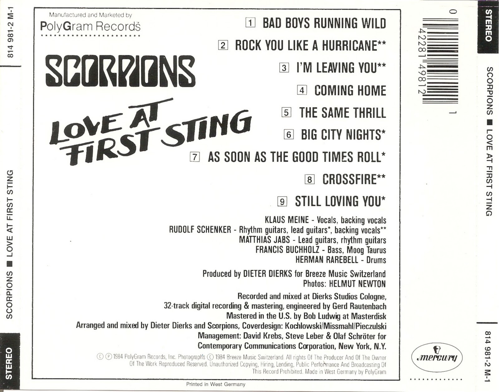 First sting. Scorpions 1984. 1984 - Love at first Sting. Scorpions Love at first Sting обложка. Группа скорпионс 1984.