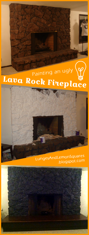 Lunges And Lemon Squares Painting A Lava Rock Fireplace Painting A Lava Rock Fireplace