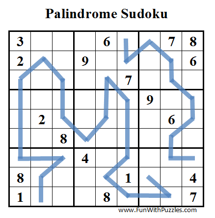 Palindrome Sudoku (Daily Sudoku League #45)