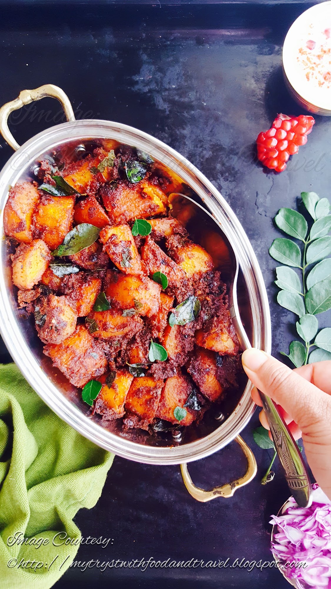 My Tryst With Food And Travel Potato Ghee Roast Recipe / Mangalorean