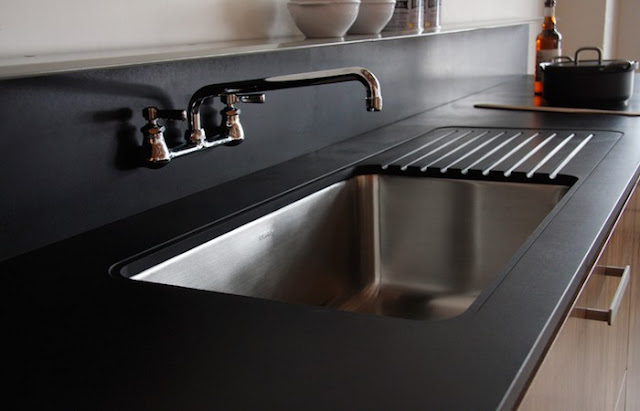 interesting-black-recycled-paper-countertop 
