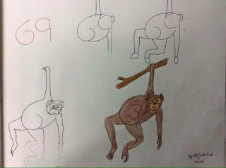 رسم القرد