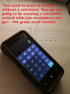 Funny joke - calculator and 4th grade math teacher