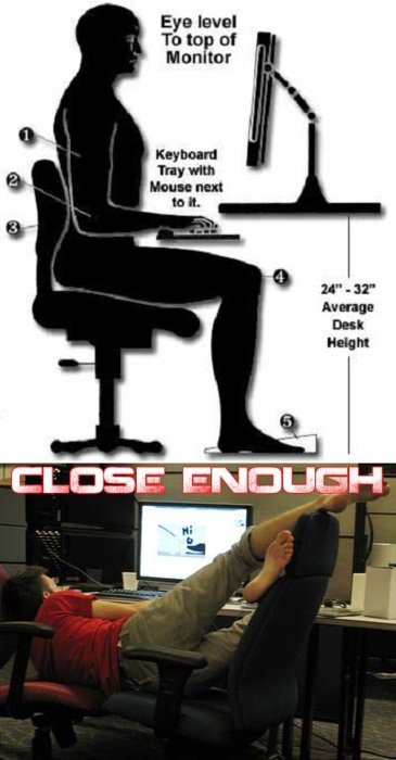 How To Sit At A Computer - Close Enough