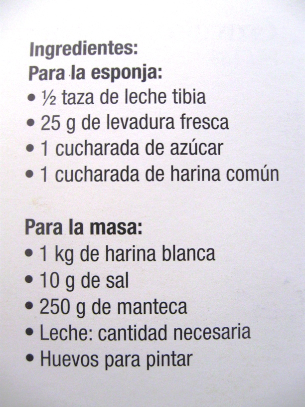 ingredientes de pan lactal