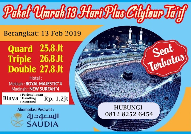 Umroh Plus Thaif 2019 Program 13 Hari