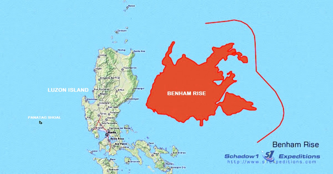 Benham Rise in the North-eastern of Luzon Island of the northern Philippines