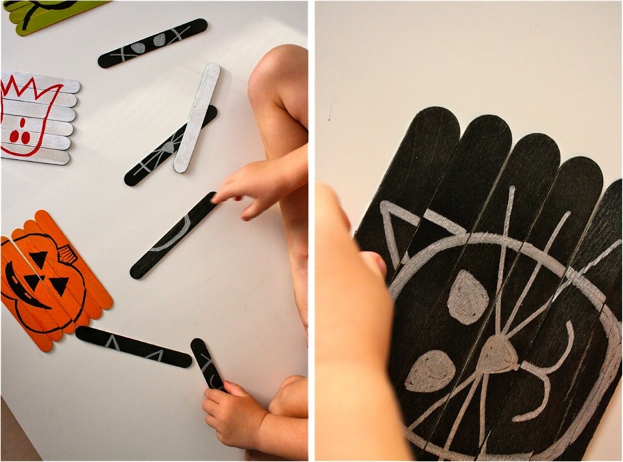 Popsicle Stick Witch Fingers - Kids Craft