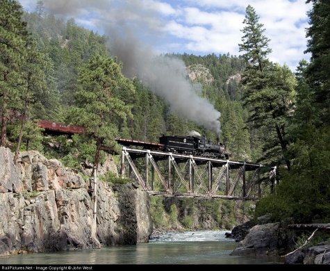 Colorado Railroads: POTD - D&RGW 315 Crossing the Animas River