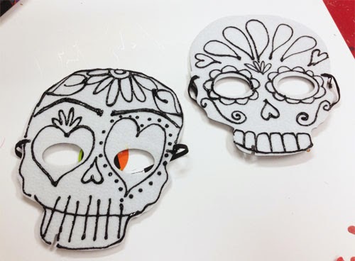 calavera mask coloring pages - photo #39