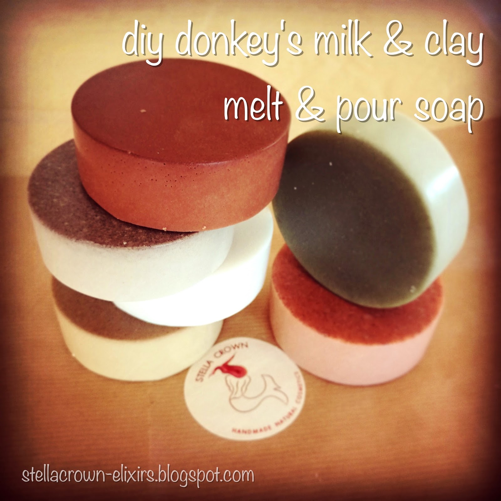 Stella Crown Natural Cosmetics diy donkey’s milk & clay melt & pour soap