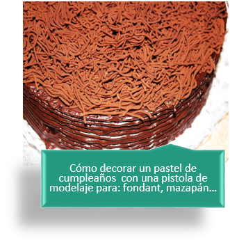  CÓMO DECORAR UN PASTEL CON UNA PISTOLA DE MODELAJE PARA FONDANT-MAZAPÁN...