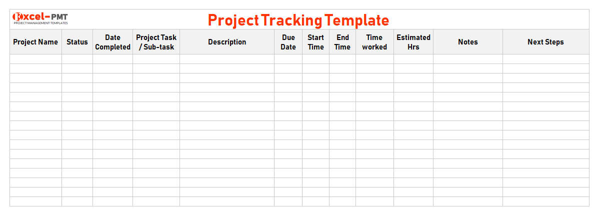 Free Excel Task Management Tracking Templates Tutoreorg Master Of