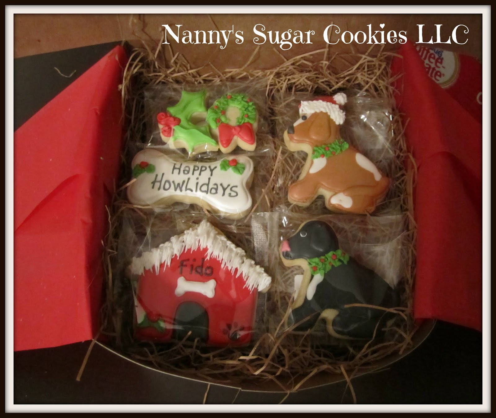Barnett's chocolate cookies & biscotti gift basket tower, unique Nanny's Sugar Cookies LLC: Christmas Theme Boxed Cookie Gift Assortments…