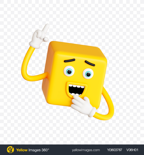 Download Free Png Smiling Toon Character PSD Mockup Template