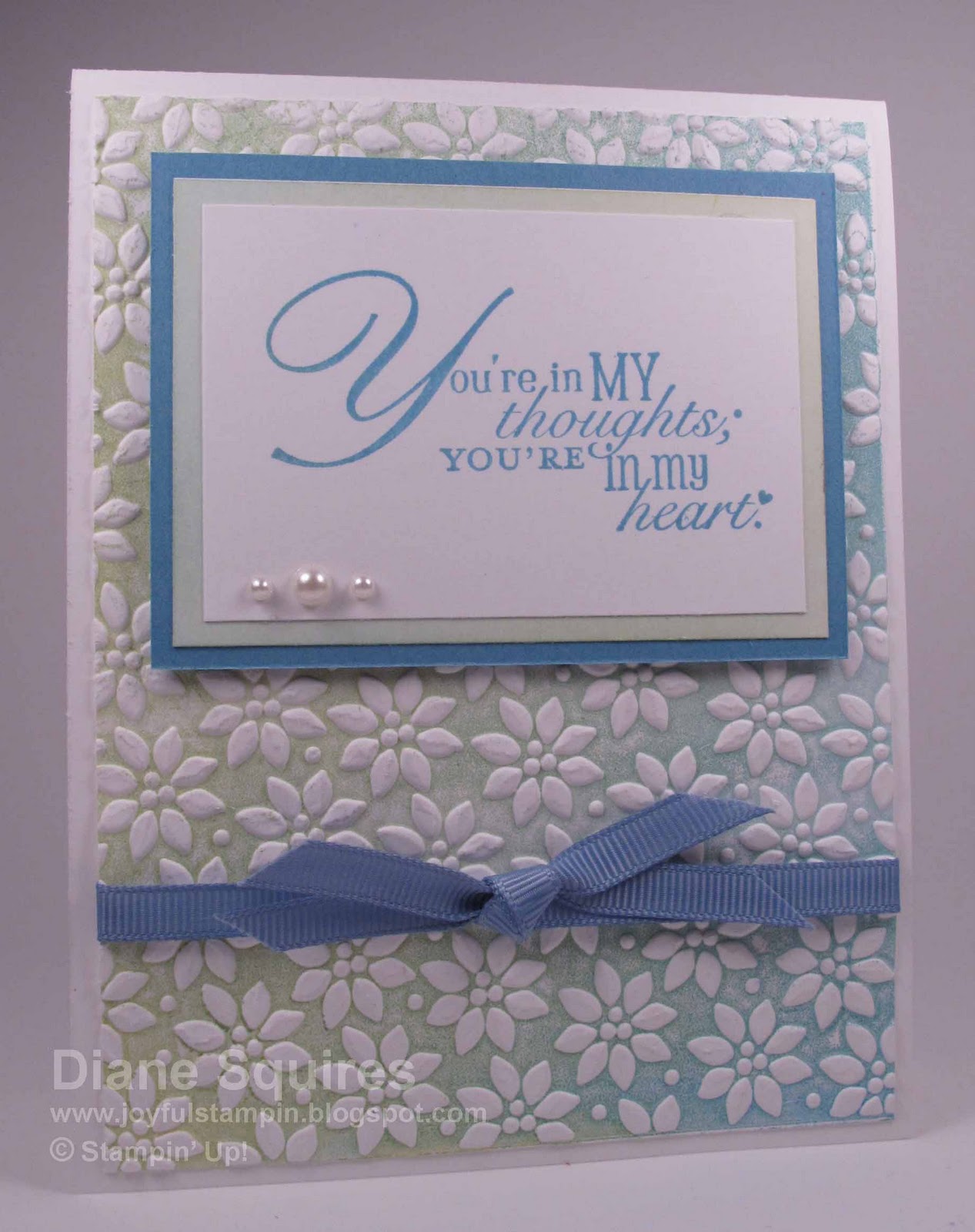 Joyful Stampin Embossing Folder Brayer Technique