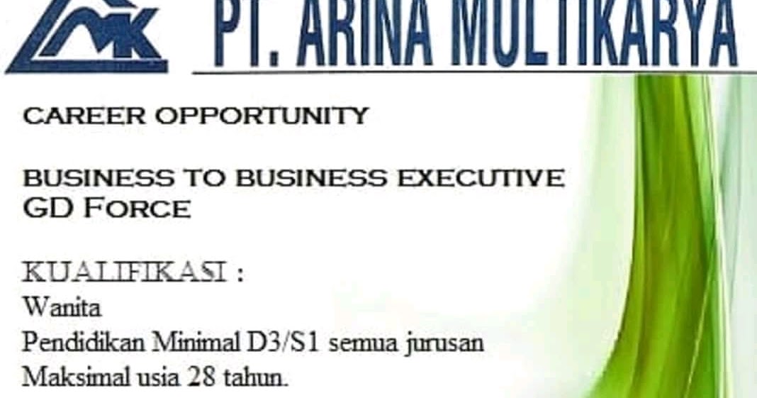 Lowongan Kerja PT Arina Multikarya Bandung Terupdate 2020 - Loker Karir