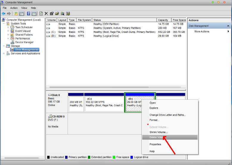 Techz  How to merge partitions of hard disk in windows7/vista to