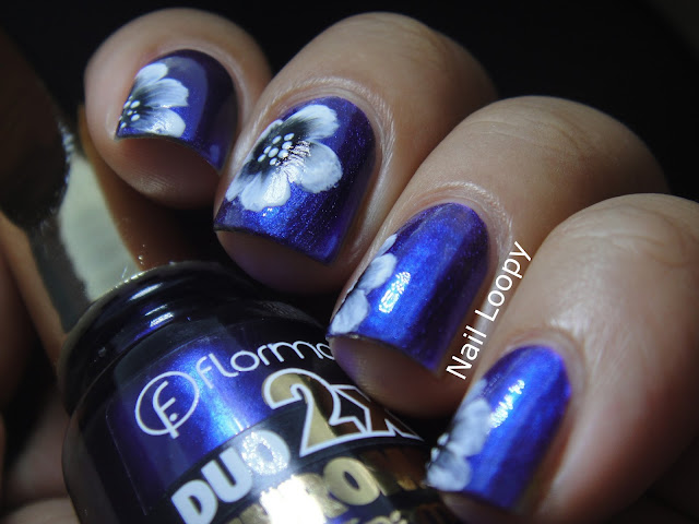 nail loopy: FLORMAR DUO 2X CHROME DC07 & ONE STROKE FLOWERS