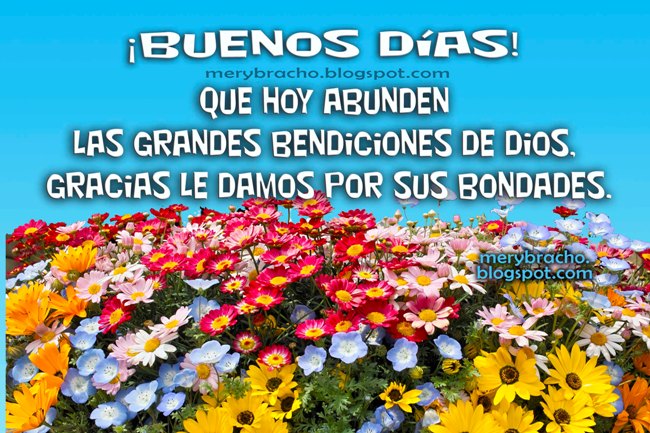 Buenos Días de Bendición y Gozo. Mensajes cristianos para un buen día, Dios te bendiga, buenos deseos cristianos, agradecimiento a Dios, gracias al Señor. Postales cristianas de buenos días y bendición para mi muro, estado del facebook, twitter. Palabras de Optimismo, positivas.