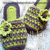 home crochet slipper       طريقة عمل شبشب كروشية 