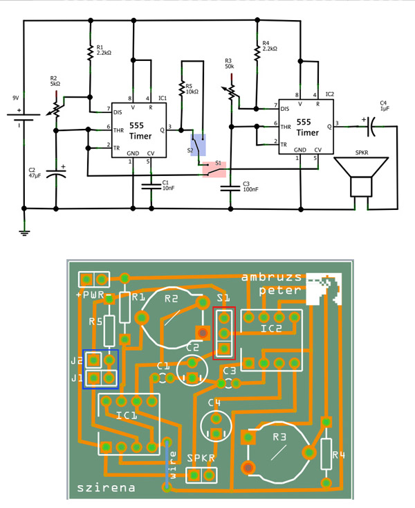 random-electronic: 3 Mode Siren Circuit with Schematics ...