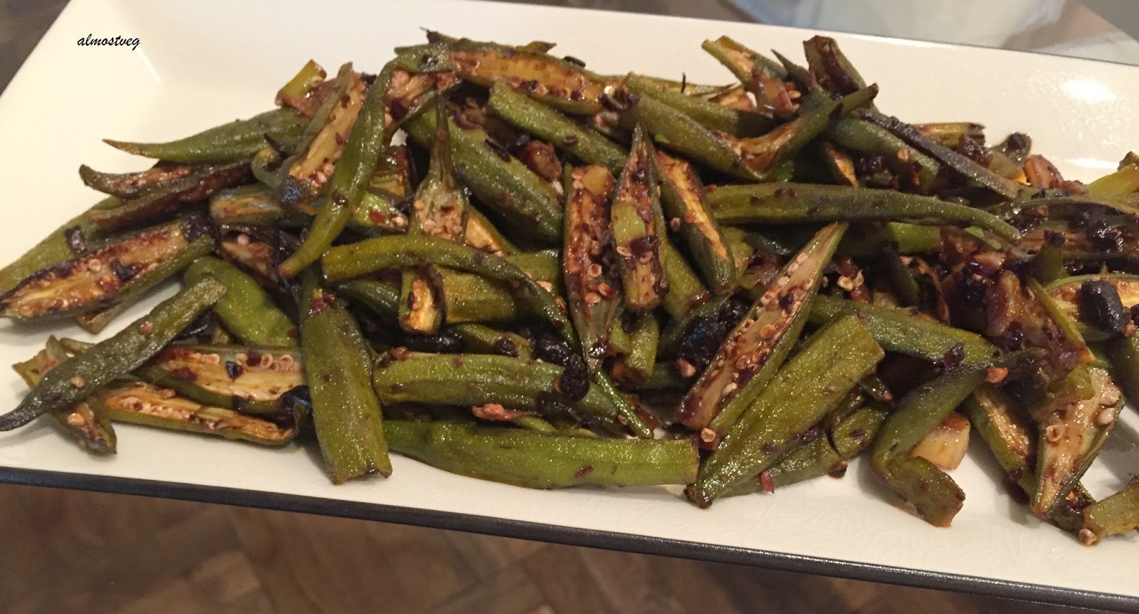 Okra with spicy black bean sauce