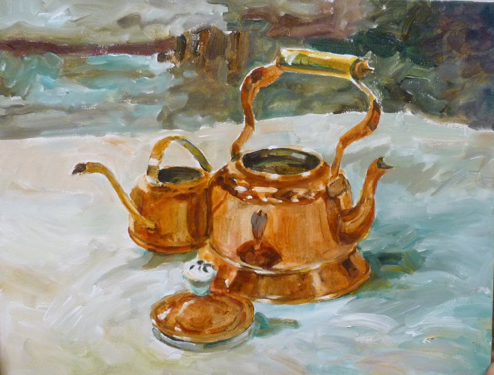 Tuesday Painting COPPER POTS