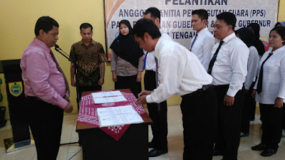 DANRAMIL KOTA HADIRI PELANTIKAN ANGGOTA PPS KEC. SRAGEN