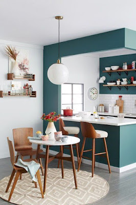 Warna Cat Untuk Dapur Rumah biru