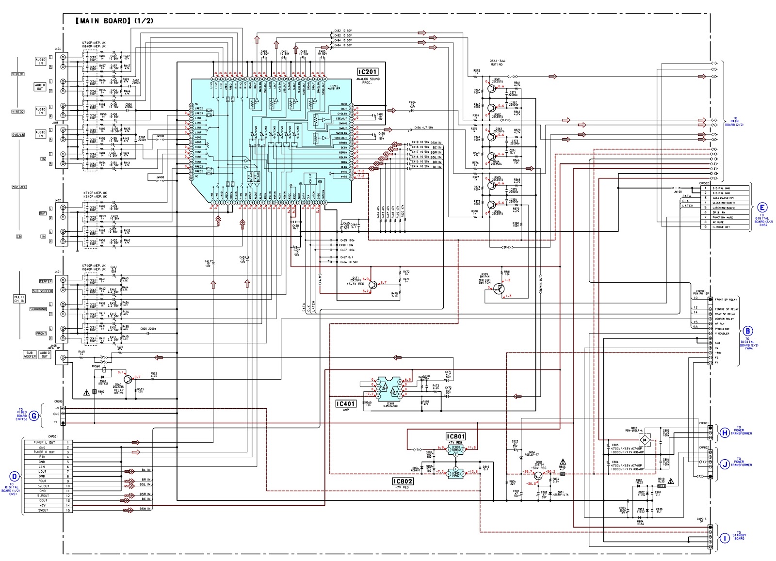 Electro help: Sony STR-K740P - K840P How to reset, circuit diagram - FM STEREO FM-AM RECEIVER