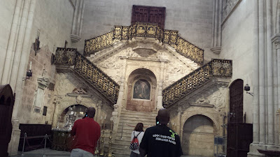 Super cool staircase inside the cathedral
