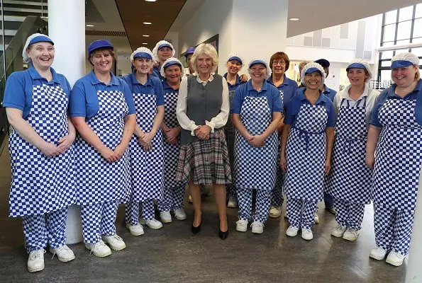 The Duchess of Cornwall visited Alford Community Campus in Scotland and met schoolchildren who use the centre.