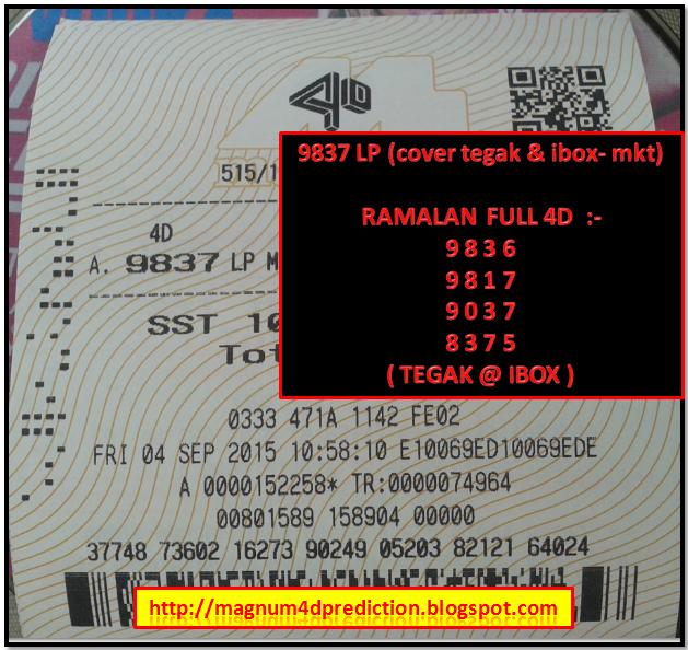 FREE TIPS FOR MAGNUM 4D DRAW 515/15 SAT 05 SEP 2015