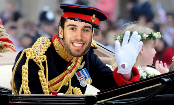 Prince Cam Talbot waves to his people