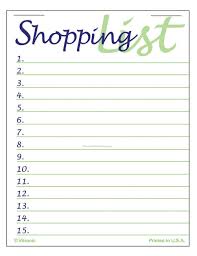 An image of a shopping list template.