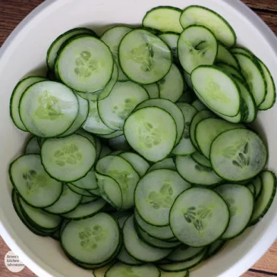 Korean BBQ Burgers with Kimchi Cucumbers | by Renee's Kitchen Adventures - easy recipe for grilled burgers and spicy cucumbers that make a great topping or side dish @gianteagle #SummerofGrilling #ad 