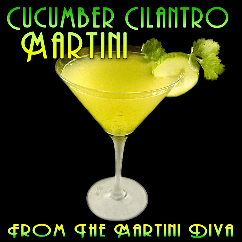 The MARTINI DIVA Beat the Fall Heat CUCUMBER CILANTRO MARTINI