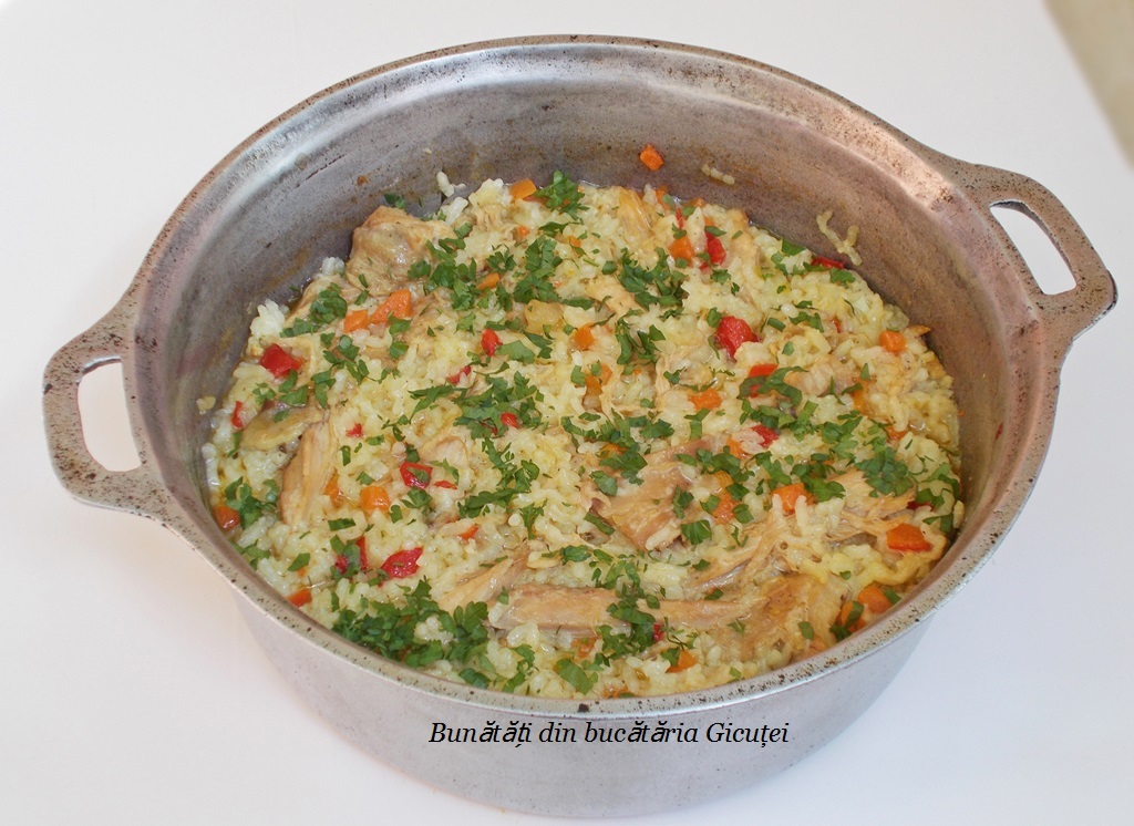 Pilaf cu carne de pasare si legume Bunătăți din bucătăria Gicuței