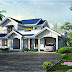 Beautiful blue roof villa elevation in 2500 sq.feet