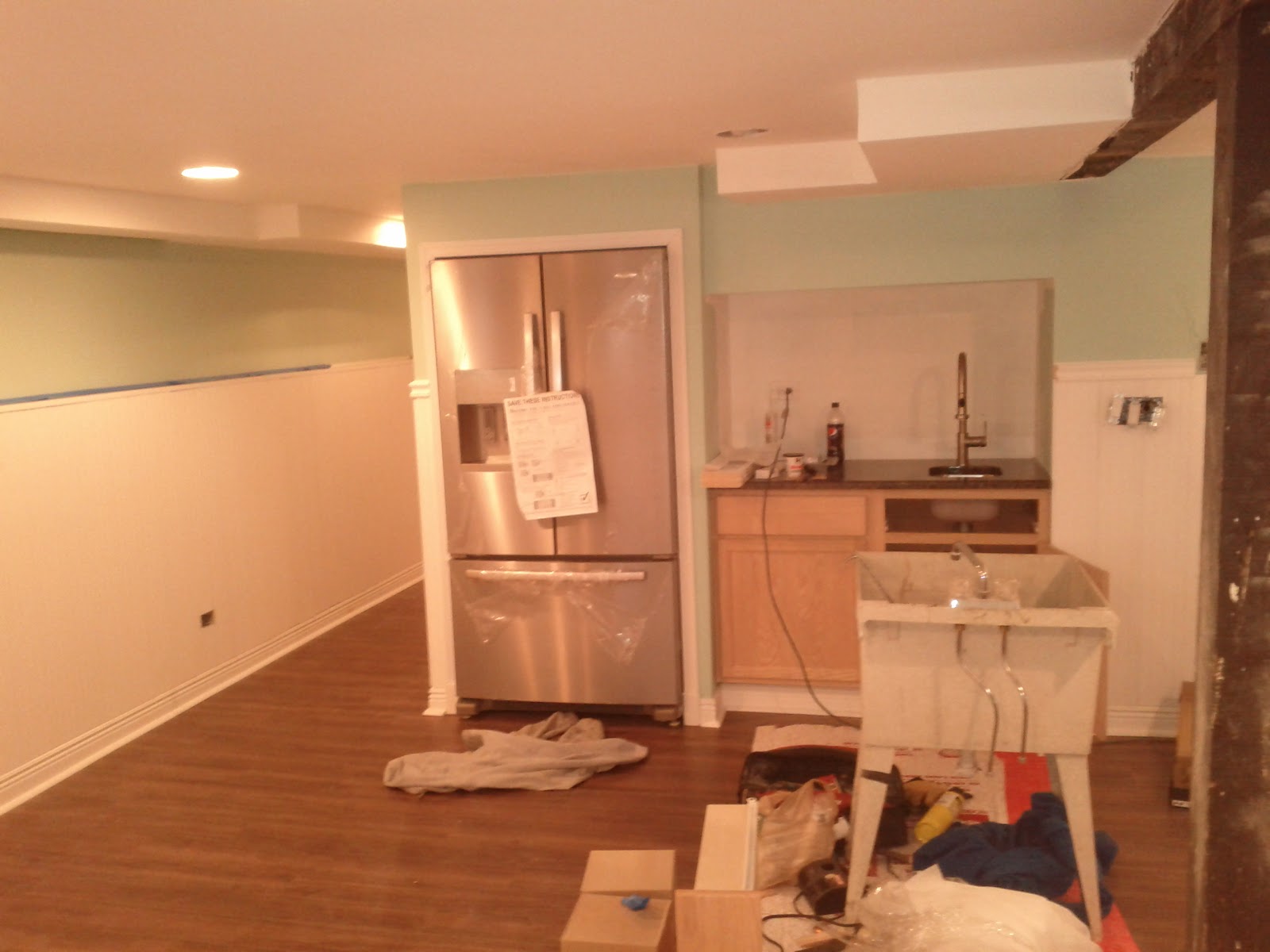 Basement Fridge Installed