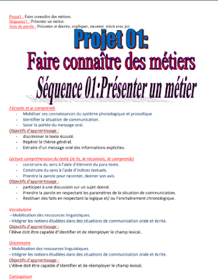 Toutes les fiches pédagogiques Français de la 5AP